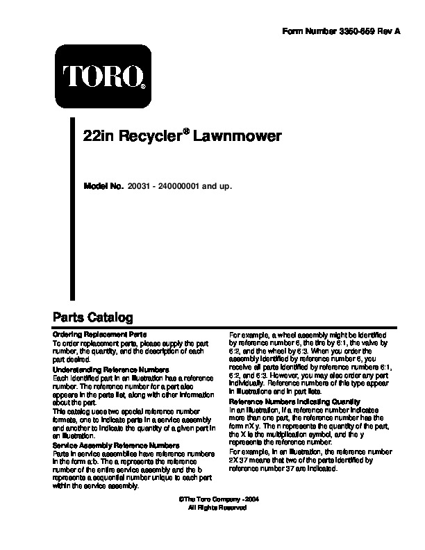 toro recycler repair manual