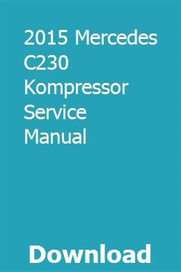 mercedes c230 203 service manual